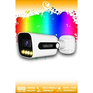 1 Zebra Kamera Bullet Dış Mekan Full HD Renkli Gece Görüşlü Warmled Kameralı AHD Güvenlik Kamerası