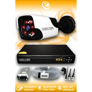 1 Kameralı Panda 1 Dış Kamera Set HDD'siz Full HD Gece Görüşlü Güvenlik Kamerası Sistemi