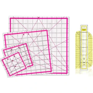 6 Parça Akrilik Kapitone Cetvelleri Kare Kumaş Kesme Cetveli (Yurt Dışından)