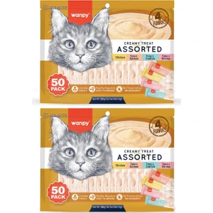 Karışık Lezzetli Sıvı Kedi Ödülü 50X14 gr x 2 Paket