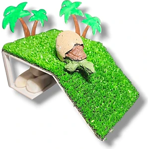 Kaplumbağa Palmiyeli Tırmanma Platformu /rampası 16X10 cm