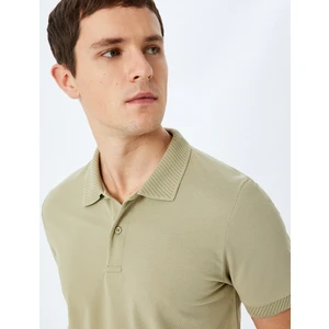 Slim Fit Kısa Kollu Pamuklu Polo Yaka Tişört