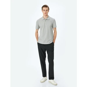 Slim Fit Kısa Kollu Pamuklu Polo Yaka Tişört