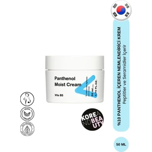Panthenol Moist Cream, Kuru Ciltler İçin Cildi Nemlendiren Yüz Kremi, Günlük Yüz Bakım Kremi