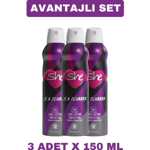 Clubber Bayan Deodorant 150 ml X3