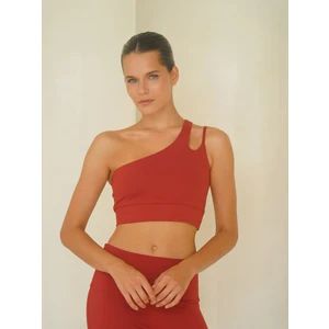 Asana Omuz Detay Spor Bordo Crop