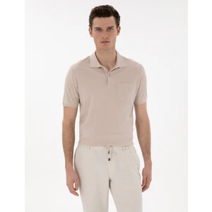 Pierre Cardin Erkek Taş Regular Fit %100 Pamuk Polo Yaka Basic Tişört 50306552-VR049