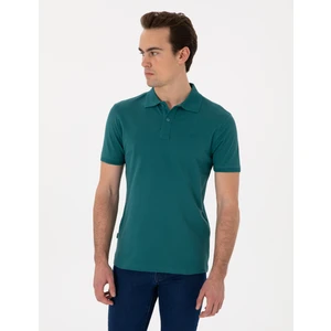 Pierre Cardin Erkek Zümrüt Slim Fit Kıvrılmaz Polo Yaka Basic Tişört 50302561-VR055