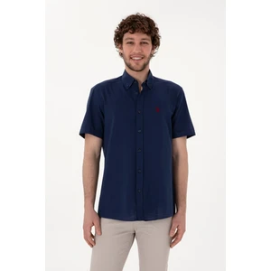 U.s. Polo Assn. Erkek Lacivert Gömlek Kısa Kollu 50306324-VR033