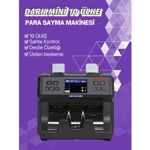 Dark Mini Para Sayma Makinesi 10 Ülke Çift Cıs
