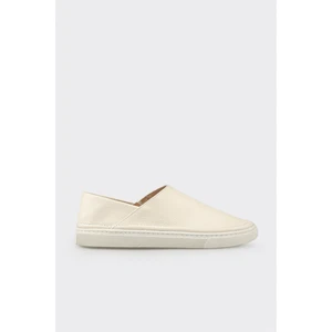 Bej Deri Kadın Spor Ayakkabı