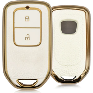 Rem Anahtar City Jazz 2 Buton Smart Nano Desenli Anahtar Kılıfı Beyaz