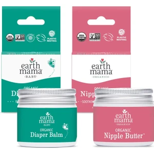 Earth Mama Organic Nipple Butter Göğüs Ucu Earth Mama Organic Diaper Balm Pişik Kremi Seti