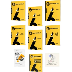 Hız Yayınları  6.sınıf Tüm Dersler Soru Bankası 7 Kitap Set +Zihin DENEME-SK458