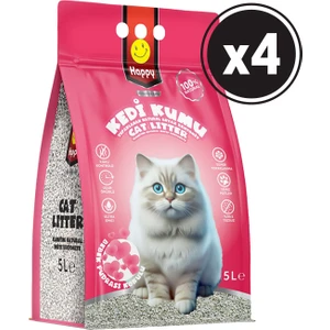 Happy Clean Kedi Kumu Bebek Pudralı 5 Lt x 4 Adet