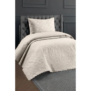 Kapitoneli Tek Kişilik Yatak Örtüsü Çift Taraflı Yastıklı