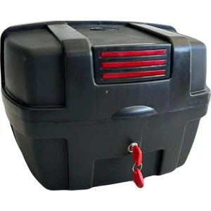 Motosiklet Arka Çanta 35 Litre Reflektörlü Bagajlı Premium Motor Çantası Topcase