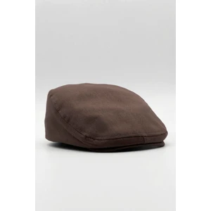 Erkek Düz Pamuklu Acı Kahve Flat Cap Kasket