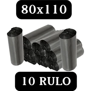 By Cleaner Çöp Torbası Siyah Jumbo Boy 10'lu 10 Rulo Ultra Kalın 80x110