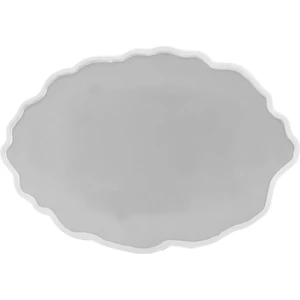 Tahtakale Toptancı Epoksi Silikon Kalıp Yerli Nişan ve Söz Tepsi Kalıbı Oval Düzensiz Dalgalı 20X30 cm