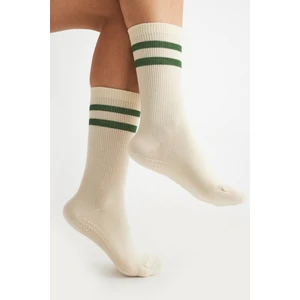 Bamboo Star Bambu Kadın Kaydırmaz Taban Silikon Baskı Yoga Fitness Pilates Bale Dans Kaymaz Tenis Çorabı 3'Lü