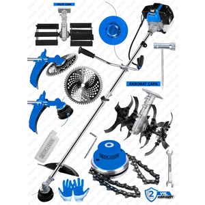 Alman Gta-20 Hpx Yan Tipi Benzinli Motorlu Ot Çalı Tırpanı Çim Biçme Makinesi Tırpan Çift Çapali