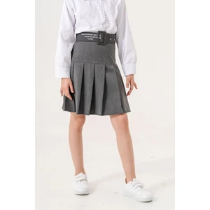 Kız Çocuk Kemerli Pileli Içi Şortlu Etek 6202