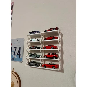 1/64 ölçekli Araç Duvar Rafı (12 Araçlık)