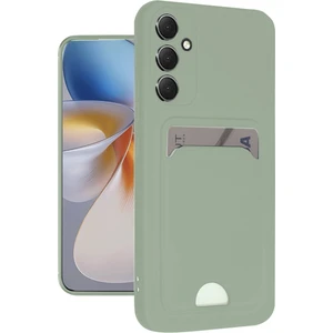 Samsung Galaxy A16 5g Uyumlu Arka Kamera Korumalı Kart Koyulabilen Silikon Kartlıklı Kılıf Kapak