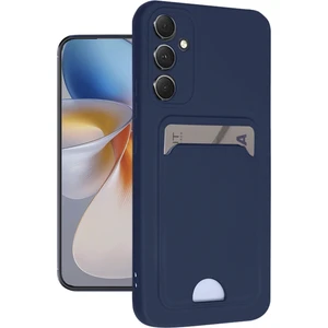 Samsung Galaxy A16 5g Uyumlu Arka Kamera Korumalı Kart Koyulabilen Silikon Kartlıklı Kılıf Kapak