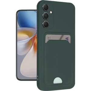 Samsung Galaxy A16 5g Uyumlu Arka Kamera Korumalı Kart Koyulabilen Silikon Kartlıklı Kılıf Kapak