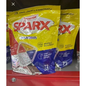 Sparx 144 Tablet (2x72) Mega Ekonomi Bulaşık Deterjanı (Sirke Limon Karbonat)
