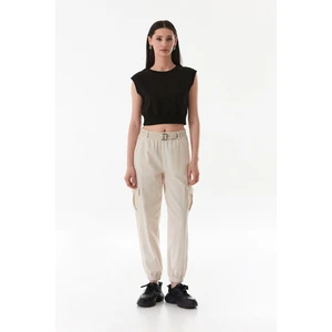 Kemerli Kargo Cepli Jogger Pantolon