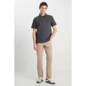 Texas Straight Fit Düz Kesim Normal Bek Krem Rengi Pamuklu Esnek Pantolon