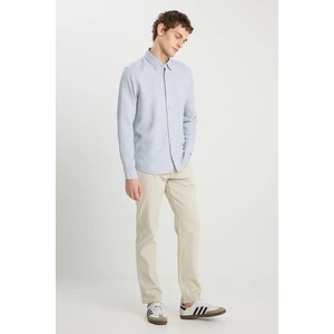 Texas Straight Fit Düz Kesim Normal Bel Ekru Pamuklu Esnek Pantolon