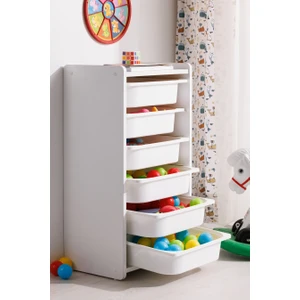 Bw 2310 - Oyuncak Dolabı 6 Raflı Beyaz
