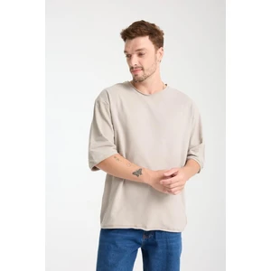 %100 Pamuk Oversize Kısa Kollu Bisiklet Yaka T-Shirt
