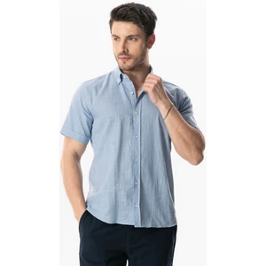 Eliş Şile Bezi Ada Şile Bezi Kısa Kol Yazlık Erkek Gömlek Siyah 3003