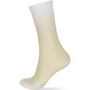 Kadın Sim Detaylı Parlak Soket Çorap Sarı