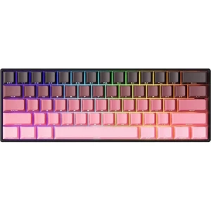 AKKO MONSGEEK FUN60 Max Shine-Through Black-Pink Gradient Hall Effect Manyetik Switch ARGB Kablosuz Hotswap Mekanik Gaming Klavye