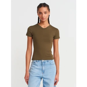 31673 V Yaka T-Shirt-Siyah