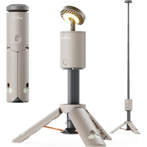 Outask Teleskopik Şarjlı Kamp Feneri, Bataryalı, Powerbank Özellikli, LED Aydınlatma, Kamp Lambası