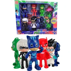 Brother Toys Pjmasks Pijamaskeliler Pj Kedi Çocuk Baykuş Kız Kertenkele Çocuk Gece Ninjası 10 Parça Figür Seti