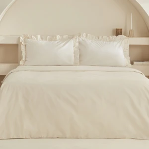 Karaca Home Pure %100 Pamuk Çift Kişilik Nevresim Takımı Ekru