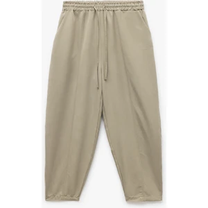 Modal Kumaş Beli Lastikli Bağlamalı Cepli Balon Fit Pantolon