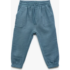 Pamuklu Beli Bağcıklı Cepli Basic Jogger Pantolon