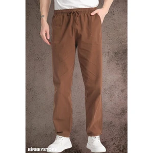 Yazlık Keten Pantolon Ham Bez Eşofman Beli Lastikli Unisex Rahat Kalıp Hambez Büyük Beden Alt Eşofman %100 Pamuk