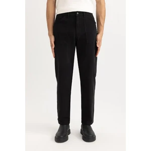 Yazlık Kanvas Pantolon Straight Fit Normal Kalıp Normal Bel Boru Paça Basic Düz Cepli B2156AX24SP