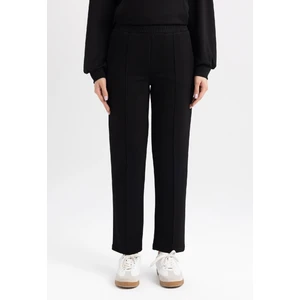 Regular Fit Rahat Kalıp Basic Düz Fitilli Çift Cepli Casual Siyah Pantolon B0044AX24AU