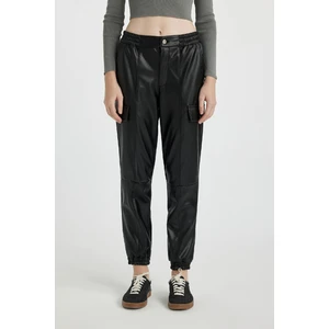 Coool Jogger Pantolon Suni Deri Beli Paçası Lastikli Kargo Cepli B0455AX23WN